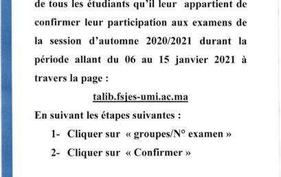 AVIS AUX ÉTUDIANTS DE LA LICENCE FONDAMENTALE