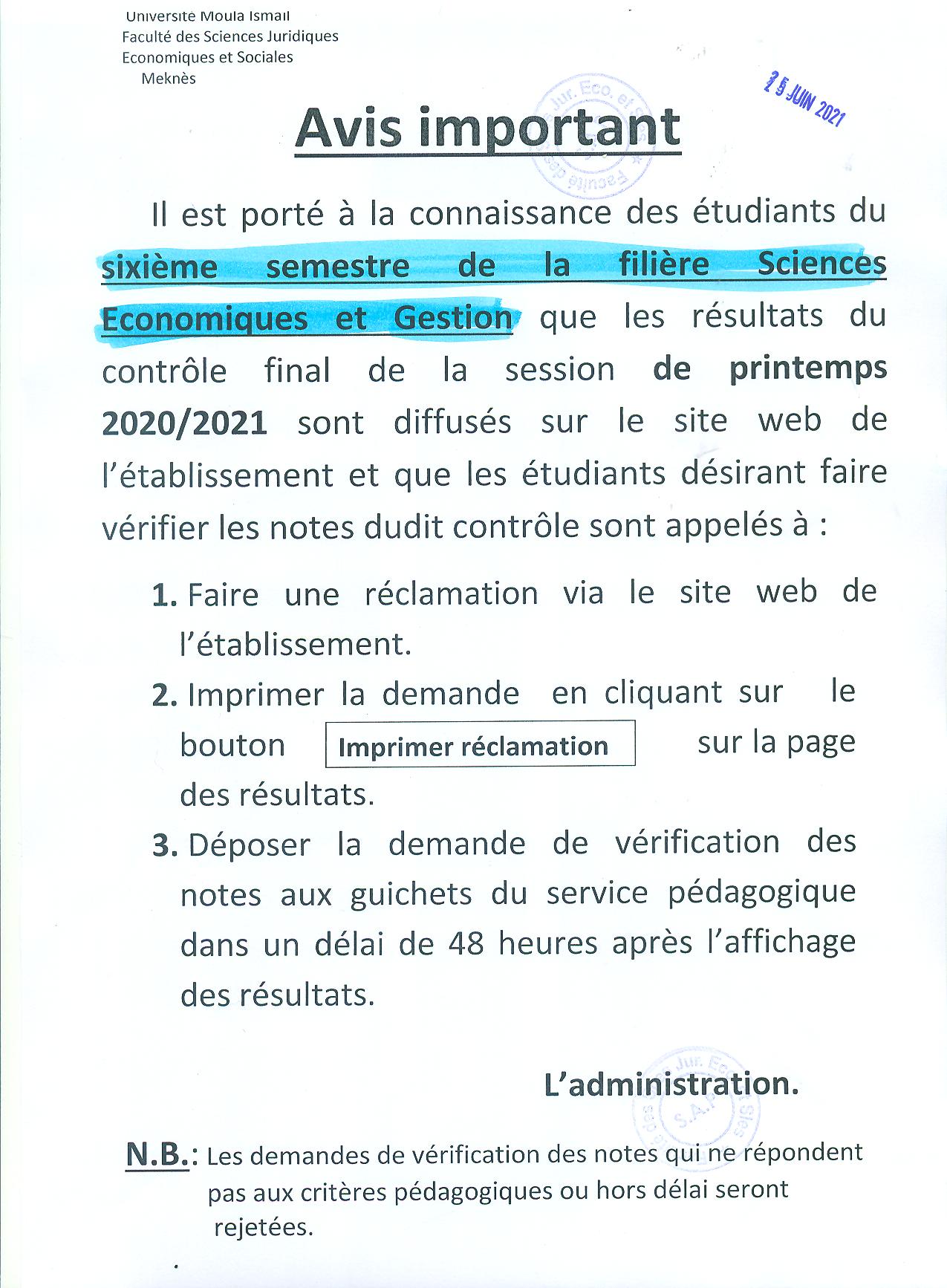 Résultat EG6 : Ordinaire