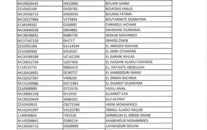 Listes des inscrits au cycle de Bachelor : Année universitaire 2021/22