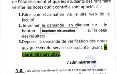 Avis aux étudiants : FD1 & RA5