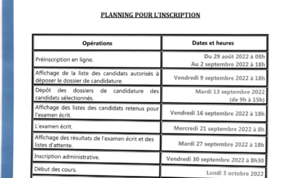 AVIS DE CANDIDATURE POUR L’INSCRIPTION AUX LICENCES PROFESSIONNELLES