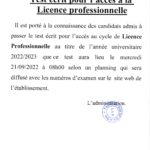 LP : test écrit pour l’accès à la licence professionnelle