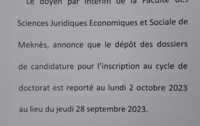 Avis Doctorat : dépôt des dossiers