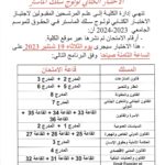 أرقام الامتحان : الاختبار الكتابي لولوج سلك الماستر في الحقوق