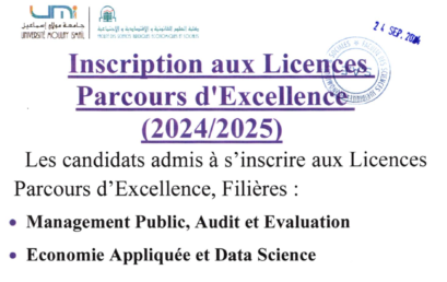 Resultat Licence d’Excellence